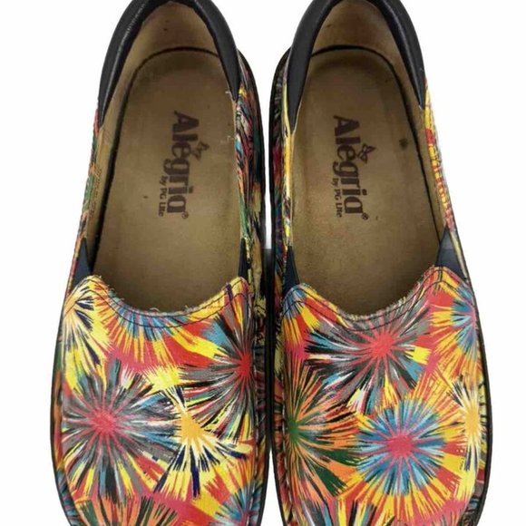 Alegria Debra Fireworks (Deb-304) Professional Nursing Shoe Clog Size 36 - Picture 2 of 8